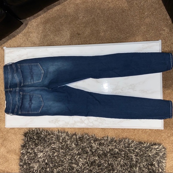 MUDD Blue Ripped High Rise Jegging: size 3 - Picture 6 of 6